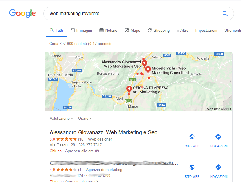 local seo trento rovereto