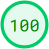 page speed desktop: 100
